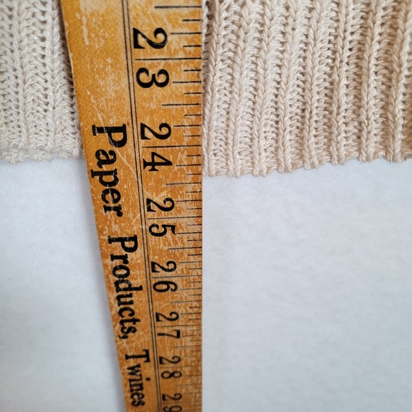 Sparrow Womens Linen Open Knit Pullover Sweater Size Medium Beige Beachy Boho - Picture 7 of 8